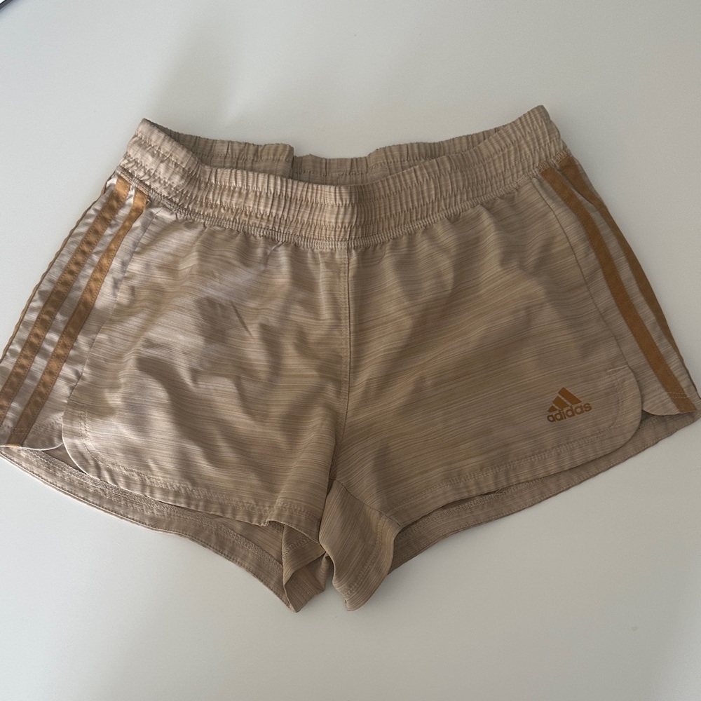 Adidas Women's Beige/gold  Athletic Shorts